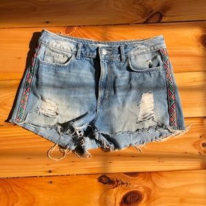 Denim cutoff shorts